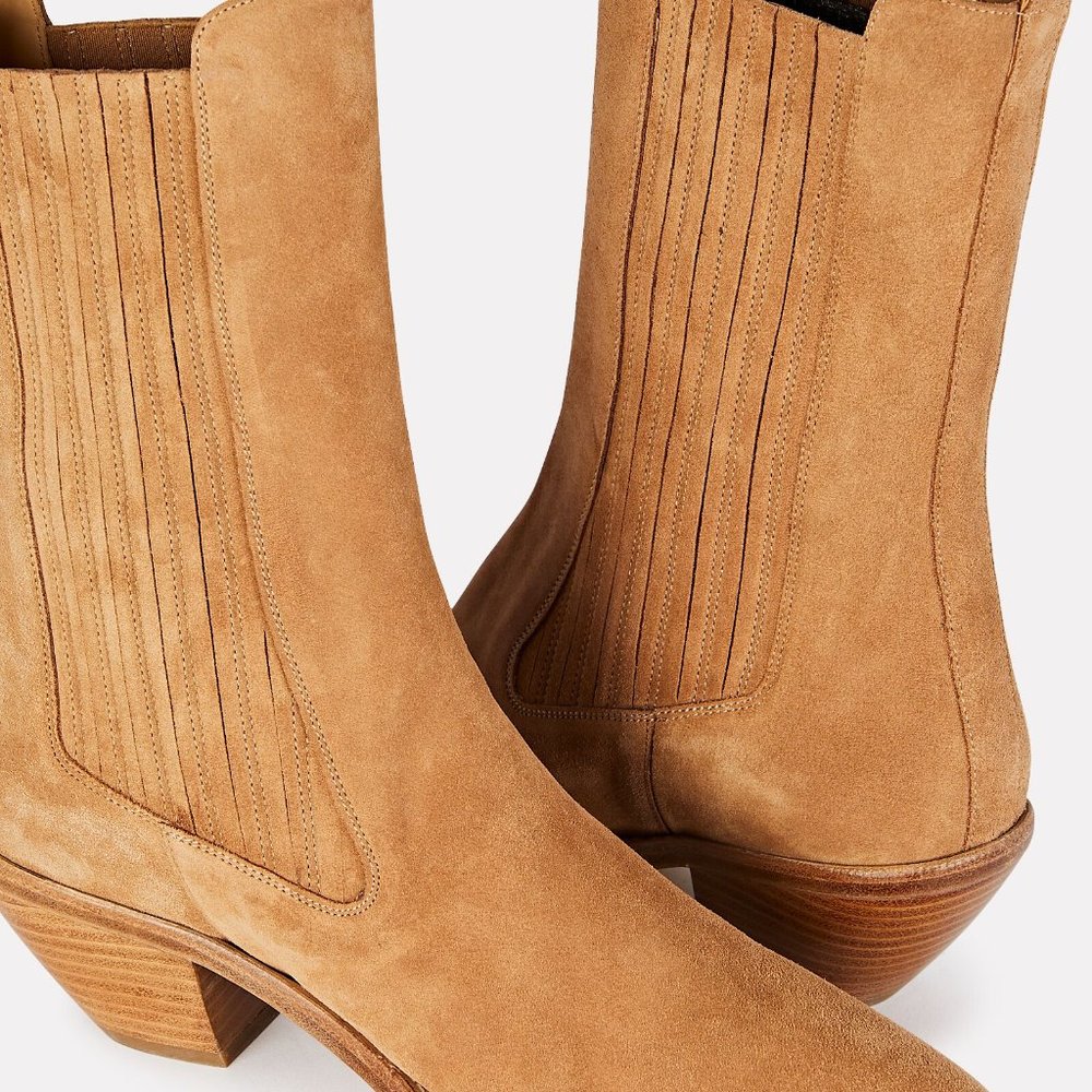 ❌SOLD❌CULT GAIA Nova Suede Western Boots Camel Pull ON - Picture 2 of 10